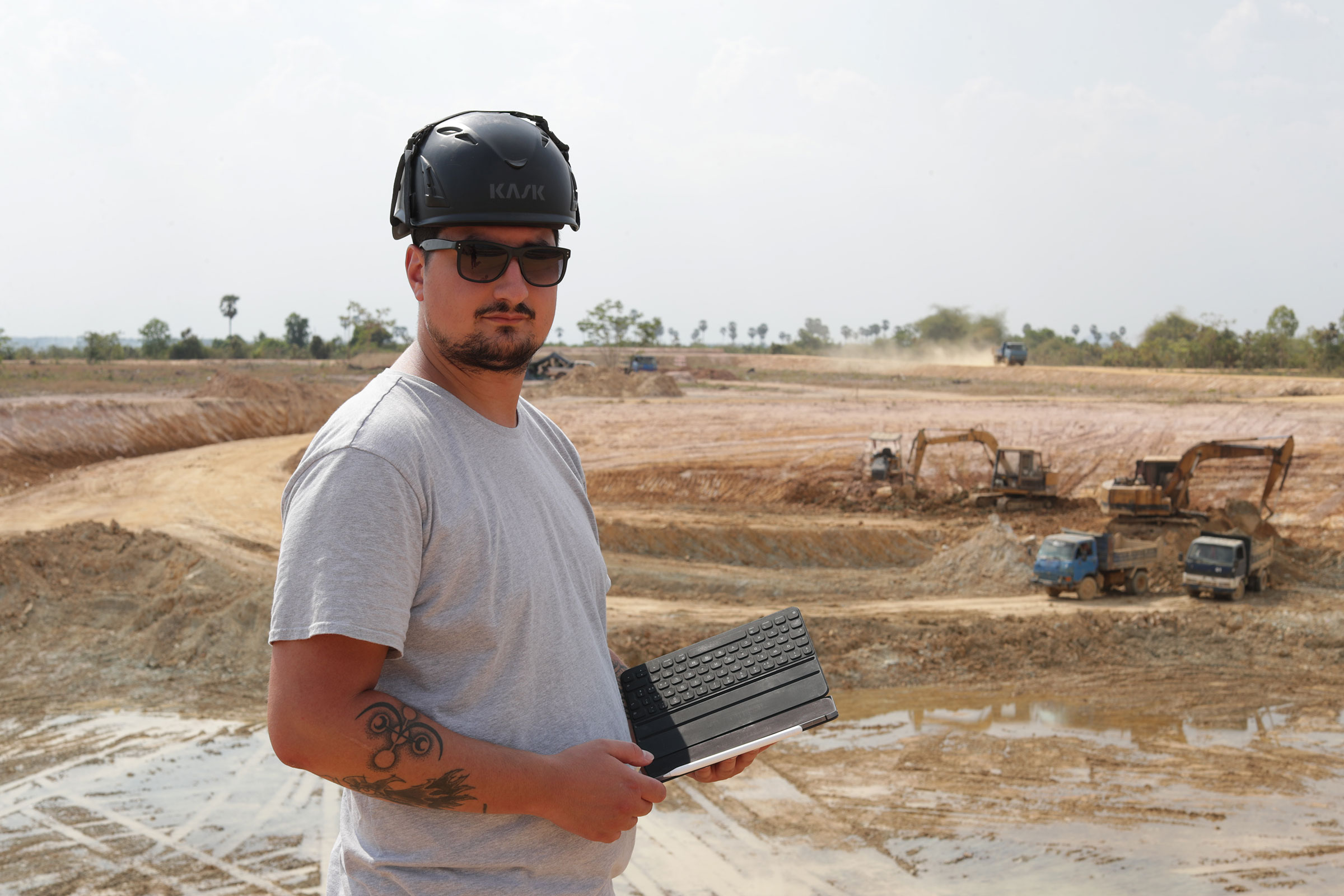 Bilal auf der Baustelle.