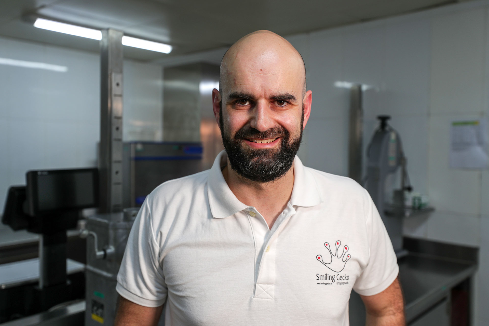 Dario in der Grossküche.